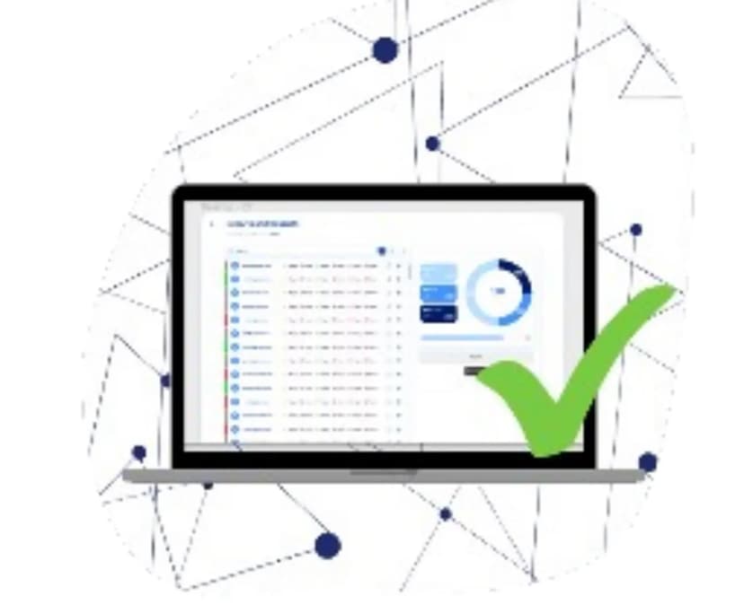 Rapid Email Check' interface with email validation results, featuring a checkmark indicating a successful process